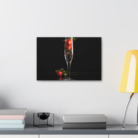 Champagne and Strawberries on Canvas Gallery Wraps