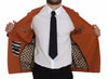 Orange Cotton Stretch Blazer