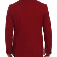 Red Cotton Stretch Blazer