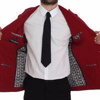 Red Cotton Stretch Blazer