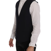 Black STAFF Wool Striped Vest