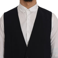 Black STAFF Wool Striped Vest