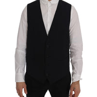 Black STAFF Wool Striped Vest