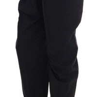 Black Wool Stretch Dress Pants