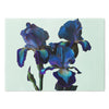 3 Blue & Purple Irises Glass Cutting Board, Dishwasher Safe