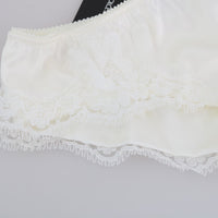 White Silk Lace Underwear Briefs