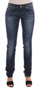 Blue Wash Cotton Stretch Skinny Low Jeans