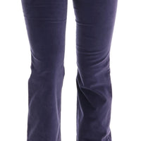 Purple Corduroy Stretch Bootcut Pants