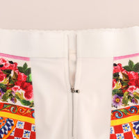 Multicolor Carretto Sicily Print Hot Pants Shorts
