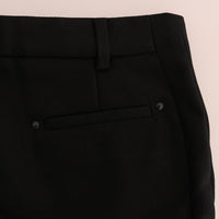 Black Wool Straight Formal Pants