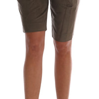 Brown Velvet Bermuda Shorts