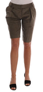 Brown Velvet Bermuda Shorts