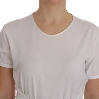 White Cotton Silk T-Shirt