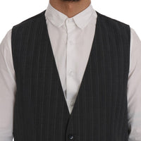 Gray Wool Stretch Vest