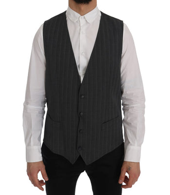 Gray Wool Stretch Vest