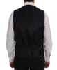 Black Wool Stretch Vest