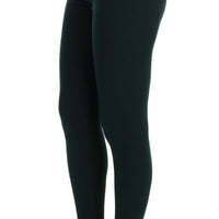 Green Wool Stretch Tights