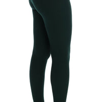 Green Wool Stretch Tights