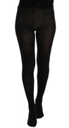 Gray Wool Blend Stretch Tights