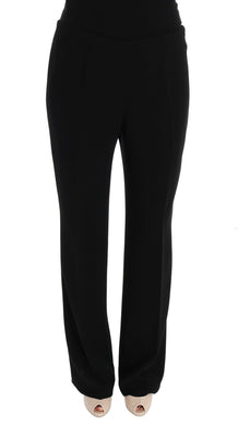 Black Wool Straight Fit Dress Pants