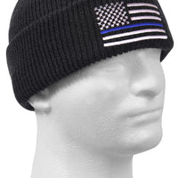 Thin Blue Line Deluxe Embroidered Watch Cap