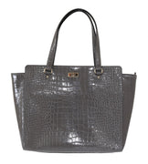 Gray Bristol Drive Croc ELISSA Shoulder Bag