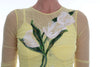 Yellow Floral Tulip Stretch Dress