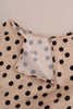 Beige Polka Dotted Silk Blouse