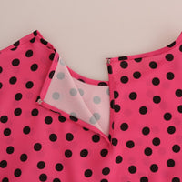 Pink Polka Dotted Silk Blouse