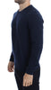 Blue Wool Crewneck Pullover Sweater