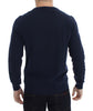 Blue Wool Crewneck Pullover Sweater