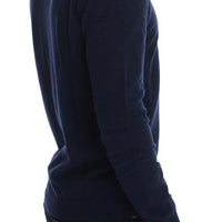 Blue Wool Crewneck Pullover Sweater