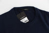 Blue Wool Crewneck Pullover Sweater