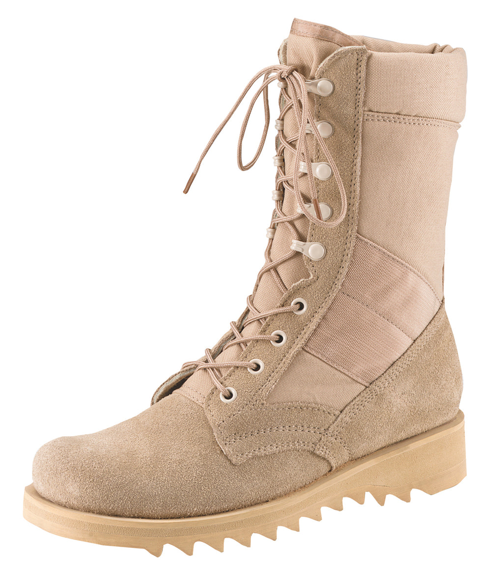 G.I. Type Ripple Sole Desert Tan Jungle Boots - 10 Inch