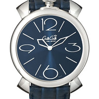 GAGA' MILANO Mod. Stainless Steel Blue Dial Watch