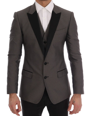 Black Brown Silk MARTINI Blazer