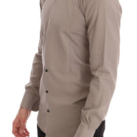 Beige Crystal Bee GOLD SLIM Fit Shirt