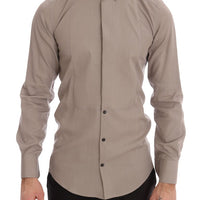 Beige Crystal Bee GOLD SLIM Fit Shirt