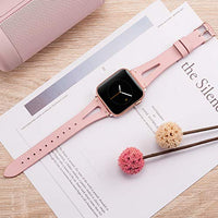 Genuine Leather Floral Apple Watch Band 38mm 40mm Series 5 4 3 2 1