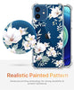 Clear Floral Case iPhone 12 and iPhone 12 Pro 6.1in 2020, Flexible TPU Shockproof