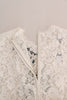 White Crystal Embellished Lace Blouse