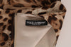Brown Leopard Crystal Embellished Shift Dress