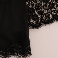 Black A-line Taormina Lace Crystal Dress