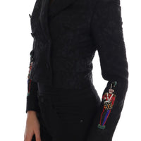 Black Brocade Blazer Jacket