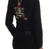 Black Brocade Blazer Jacket