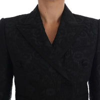 Black Brocade Blazer Jacket