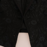 Black Brocade Blazer Jacket