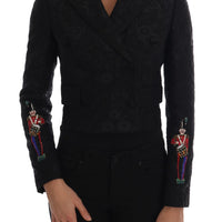 Black Brocade Blazer Jacket