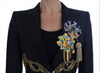 Black Crystal Blazer Jacket