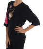 Black Silk Fairy Tale Top Crystal Blouse